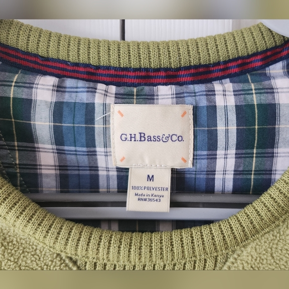 G.H. Bass & Co. Green Fleece Sweater | Men's Medium | - Picture 2 of 3